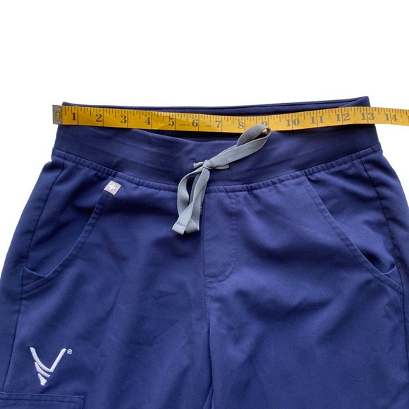 FIGS Technical Collection Zamora Ankle Cuff Tapered Leg Blue Scrub Jogger Pants - Picture 10 of 16